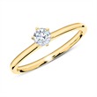 14ct gold engagement ring with diamond 0,25 ct.