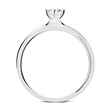 14 quilates anillo de compromiso de oro blanco con diamante 0,50 ct.