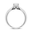 Engagement ring in sterling silver with zirconia
