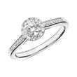 Sterling silver engagement ring with zirconia