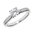 Sterling silver engagement ring with zirconia