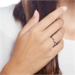 Verlobungsring aus 14K Weißgold mit Diamant gravierbar
