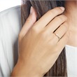 14 quilates anillo de compromiso de diamantes grabable en oro blanco