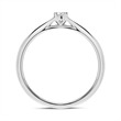 Engraving ring in 14ct white gold with diamond