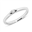 Engagement ring in 14ct white gold engravable with diamond