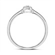 Engravable 14ct white gold ring with diamonds