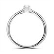 Diamond engagement ring in 14ct white gold, engravable