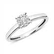 Engagement ring in 14ct white gold with diamonds