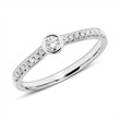 14ct white gold engagement ring engravable with diamonds