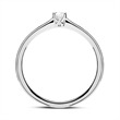 Engravable solitaire ring in 14ct white gold with diamond