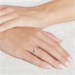 14 quilates anillo de compromiso de diamantes grabable en oro blanco