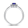 Engagement ring in 585 white gold with sapphire diamonds