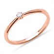 Engagement ring in 14ct rose gold with diamond 0,05 ct.