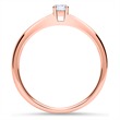 Solitaire ring in 14ct rose gold with diamond 0.10 ct.
