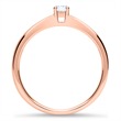 14ct rose gold engagement ring with diamond 0,15 ct.