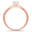 14ct rose gold ring with diamond 0,25 ct.