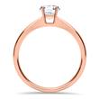 Solitärring aus 14K Roségold mit Diamant, lab-grown