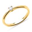 Engagement ring in 18ct gold with diamond 0.10 ct.