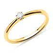 18ct gold ring with diamond 0,10 ct.