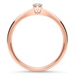 18ct rose gold engagement ring with diamond 0,10 ct.