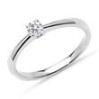 Solitaire ring 18K white gold Lab-grown brilliant, 0,15 ct.