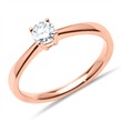 Engagement ring in 18ct rose gold with diamond 0,25 ct.