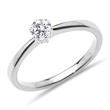 18k witgouden solitaire ring met LAB grown Diamant