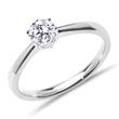 Engagement ring in 18K white gold with Lab-grown brilliant-cut diamond