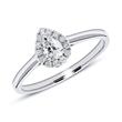 Engagement ring in 14ct white gold with diamond