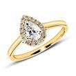 14ct gold engagement ring with diamonds