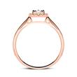 14ct rose gold engagement ring with diamonds