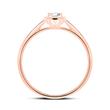 14ct pink gold engagement ring with diamonds