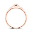 14K Roségold Verlobungsring mit Diamanten