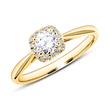 Engagement ring in 14ct gold with diamonds