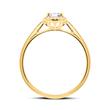 Engagement ring in 14ct gold with diamonds