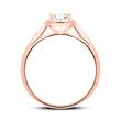 Engagement ring in 14ct rose gold with diamonds