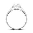 Engagement ring in 14ct white gold with diamonds