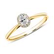 Engagement ring in 14ct gold with diamonds