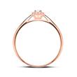 14ct pink gold haloring with diamonds