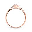 Anillo halo de oro rosa 18 quilates con diamantes