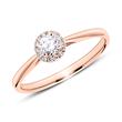 Engagement ring in 18ct rose gold with diamonds