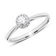 Engagement ring in 18ct white gold with diamonds