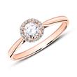 Engagement ring in 14ct rose gold with diamonds