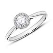 Engagement ring in 14ct white gold with diamonds