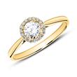 585er Gold Haloring mit Diamanten