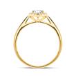 585er Gold Haloring mit Diamanten