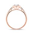 14ct Pink Gold Haloring With Diamonds