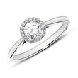 14ct White Gold Halo Ring With Diamonds