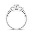 14ct white gold halo ring with diamonds