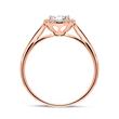 Ring in 14ct rose gold with diamonds